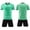 Green, variant on BRGZLK Kids Boys 2 Piece Sport Outfits Summer 2026 Print Breathable Comfortable Relaxed V-Neck Short Sleeve Soccer Jersey and Shorts Tracksuit Red L