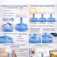 thumbnail image 2 of Lámpara de Mesa Led Multicontacto con 3 Tipos de Luz y 2 Puertos USB, 2 of 3