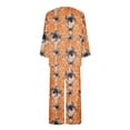 thumbnail image 4 of Puntoco Conjunto De Pijamas Cómodos De Dos Piezas De Manga Larga Con Cuello Redondo Y Estampado De Halloween Para Mujer Conjunto Deportivo Liquidación Puntoco Puntoco-1097, 4 of 5