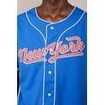 thumbnail image 4 of Brooklyn Cloth NY Excelsior Baseball Jersey, Short Sleeve Mesh Tee,Royal Blue,New York Patch,for Men, 4 of 5