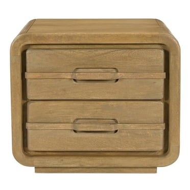 Moe's Home Collection Lennon Wood Nightstand Vintage in Light Brown