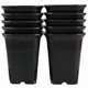 thumbnail image 1 of 12pcs Black Square Plastic Nursery Pots for Succulents, Plants, Flowers, and Cactus, 1 of 5