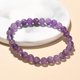 thumbnail image 1 of Pulsera de amatista con cuentas (1 unidad). Pulsera elástica de amatista natural con cuentas redondas. Conjunto de pulseras multicapa., 1 of 4