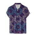 thumbnail image 3 of Camisas s Para Hombre Interior Hombres Casual Manga corta Primavera Verano Turndown Neck 3D Impreso Camisas Moda Top Blusa Camisas (Blue, XXL), 3 of 4