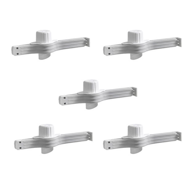 Inteprter Clip de sellado de bolsas para cocina, a prueba de polvo, a prueba de humedad, para aperitivos, selladores reutilizables, abrazadera de ahorro de Cocina y Comedor 5PCS Inteprter HA063643-02