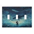 thumbnail image 5 of WOBOGO Lovers Whales Pattern 2-hole Switch Plates PC Flame Retardant Plastic Material Glossy Finish Smooth Touch 4.56x4.48x0.27in, 5 of 8