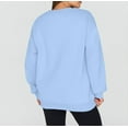 thumbnail image 4 of Women’s Basic Crew Neck Long Sleeve Sweatshirt – Lightweight and Soft Casual Pullover, Perfect for Autumn Winter Daily Outfit, Versatile Matching Style Sky Blue, 4 of 4