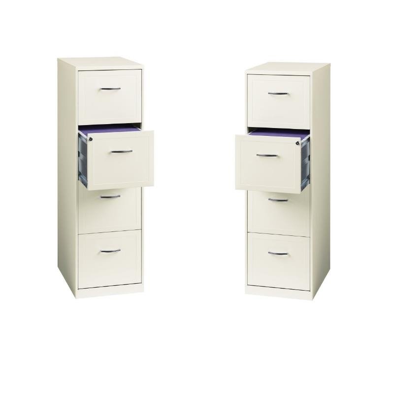 Value Pack (Set of 2) 4 Drawer Smart File in Pearl White
