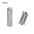 thumbnail image 3 of 4x14mm 304 Stainless Steel Dowel Pins, 5 Pack Center Knurled Flat Chamfered End Pin, 3 of 5