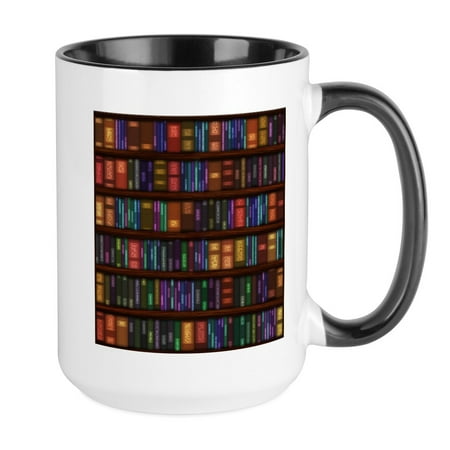 

CafePress - Old Bookshelves - 15 oz Ceramic Large Mug