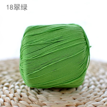 XmhyTop-A 80g Multicolor Crochet Thread Premium Cotton Thread for Detailed Handwork, Versatile Threadart Crochet Supplies,Light Green