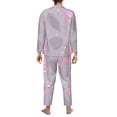 thumbnail image 5 of Bingfone Men'S Pajama Set 2 Piece Loungewear Pjs, Long Sleeve With Pajama Pants-Pink Flamingo (2), 5 of 9