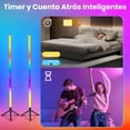 thumbnail image 4 of 2PCS Lampara de Piso Inteligente RGB, L&aacute;mpara de Pie Bluetooth 16 Millones Colores, Lampara de Pie LED Luz, App y Control Remoto, Cambia al Ritmo de la M&uacute;sica, Para Salas de Game, 4 of 7