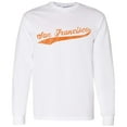 thumbnail image 2 of San Francisco Baseball Script - Hometown Pride, Pitcher Long Sleeve T Shirt - X-Large - White, 2 of 6