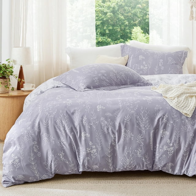 Juego de edredón Bedsure Queen Lavender con 1 edredón y 2 fundas