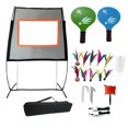 thumbnail image 1 of Conjunto de red de bádminton con raquetas y soporte, práctica red portátil para hombres y mujeres con bolsa de transporte para parques de entrenamient, 1 of 8