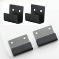 thumbnail image 3 of Gancho de pared de acero inoxidable macizo de 6 piezas, soporte de metal para accesorios de baño y cocina, soporte en ángulo en forma de U para garaje (negro), 3 of 5