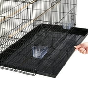 Yaheetech 30.5 inch Rectangle Breeding Flight Parakeet Bird Cage with Slide-Out Tray for Finches Budgies Cockatiels, Black