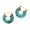 Light Blue, variant on Women Resinous Dainty Vintage Personality Huggie Hoop Earrings Acrylic Circular Tube C-Shaped Earrings Ear Stud Piercings Green