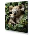 thumbnail image 2 of Designart "Snuggly Koala Clan" Animals Canvas Wall Art - Traditional Green Koala Entryway Wall Art Print, 2 of 6