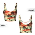 thumbnail image 6 of Goofa Colorful Hawaii Palms Printed Sports Bras for Women, High Impact Running Bra Workout Crop Tank Tops Longline Sports Bra Push up-Medium, 6 of 9