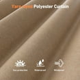 thumbnail image 3 of Modern Shade 12'x16' Gazebo Curtain Replacement, Flame-Retardant Waterproof for Patio Backyard, Khaki (Curtain Only), 3 of 5