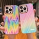 thumbnail image 4 of Funda De Lujo De Mármol Del Arco Iris Teléfono Para El iPhone 11 12 13 14 Pro Max 14 Plus 14 13 12 Cubierta Trasera Parachoques De Silicona, 4 of 4
