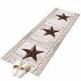 thumbnail image 2 of Farmhouse Runner Rug 2x6 FT,Non Slip Hallway Rugs,Rustic Brown Country Star Barn Berry Wooden Washable Soft Floor Carpet Throw Runner Carpet Long Rugs for Entryway Kitchen Bedside Sliding Door, 2 of 8