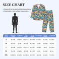 thumbnail image 4 of Salouo Colorful Fish 1 Print Button-Front Long Sleeve Pajama Set for Men, Soft 2Pjs Men's Long Sleeve Sleepwear-Small, 4 of 7