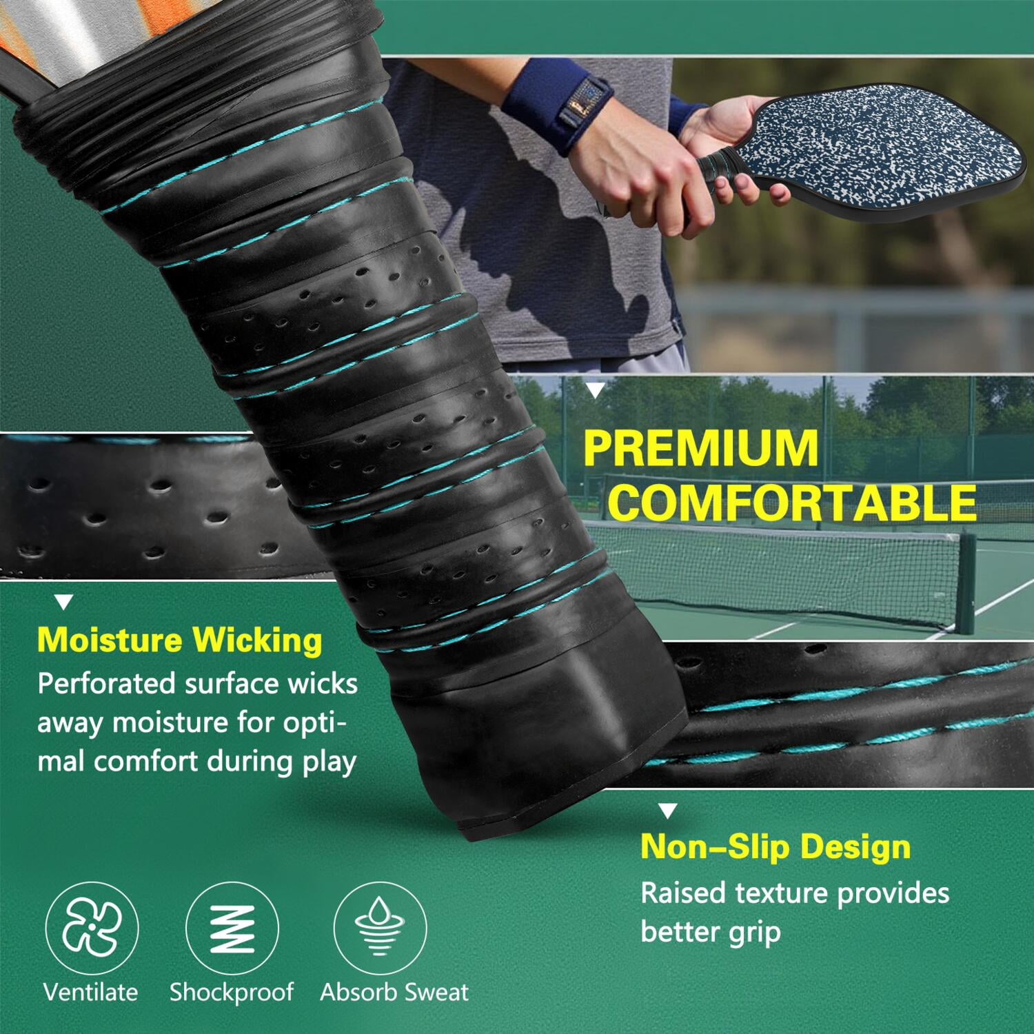 Pickleball Paddles Set Of 1, Fiberglass Surface, Camouflage Print, 1 Paddle, 2 Balls & Bag
