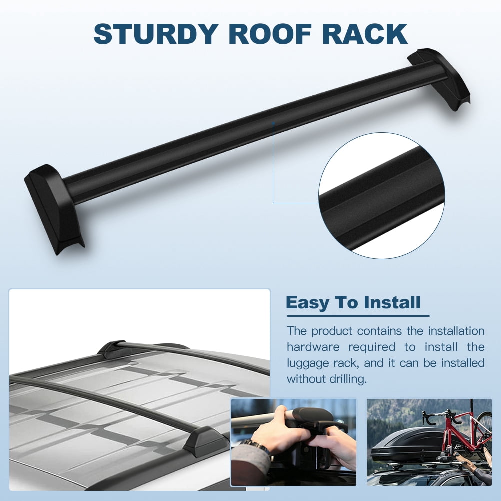 2x For 2002-2006 Honda CRV CR-V Black Roof Rack Cross Bars Luggage Carrier 2x