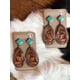thumbnail image 4 of Pendientes de boda turquesa colgantes con gancho vintage para compromiso boho con piedras preciosas, 4 of 5