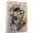 Alaskan Klee Kai, variant on Barbet Dog Playing Saxophone Wall Stretched Canvas Size 8x12 – Barbet Canvas Art for Dog Lovers, Saxophone Canvas Wall Decor