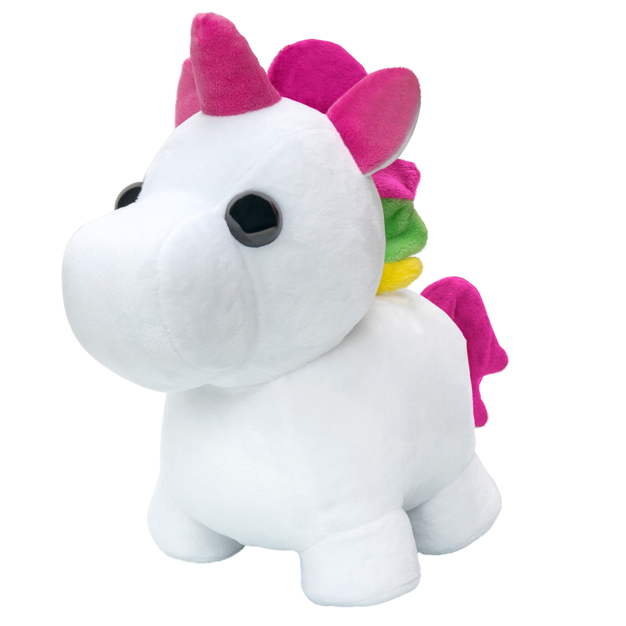 Adopt Me! Neon Unicorn Light-Up Plush - Soft and Cuddly - Three Light-Up Modes - Toys for Kids