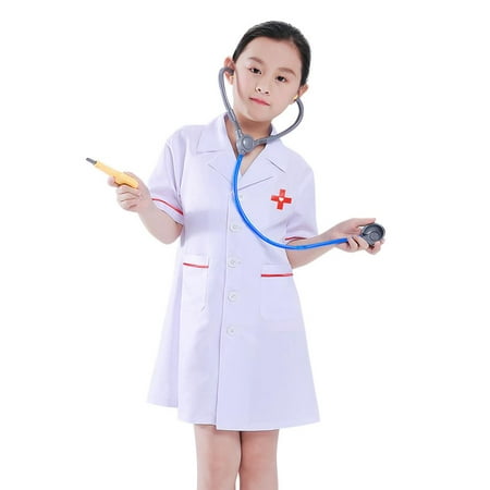 Lacyie Doctor Play Set Coat Costume Professional Acting Dress for Children