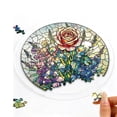thumbnail image 5 of AZXY Stained Glass Rose Acrylic Puzzle Suncatcher 83 Pieces, Window Hanging Decorations Crystal Sun Catcher for Indoor Outdoor, DIY Craft Kit Stress Relief Gift for Adults, 5 of 6