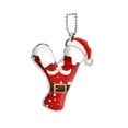thumbnail image 2 of ¡Super Descuento!, 26 adornos navideños con 26 letras, adornos rojos para árbol de Navidad, adornos colgantes con letras, adornos para árbol de Navidad con alfabeto para el hogar Akmoler, 2 of 9