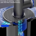 thumbnail image 5 of FHBVT Washing Pipe Drain Connector Bathroom Drain Pipe Odor Preventer Overflow Prevention Drain Fitting Sewer Pipe Odor Eliminator Connector Floor for Basement Laundry Room Garage Drainage Adapter, 5 of 9