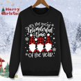 thumbnail image 4 of Fiaer Christmas Sweatshirts for Family Plus Size Funny Printed Xmas Pullover Long Sleeve Baggy Crew Neck Plus Size Comfort Holiday Tops Men M, 4 of 5