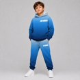 thumbnail image 2 of RUTAYY Boys 2 Piece Clothing Set Letter Graphic Long Sleeve Pullover Hoodie Elastic Waist Sweatpants Street Wear, Blue, 2 of 6