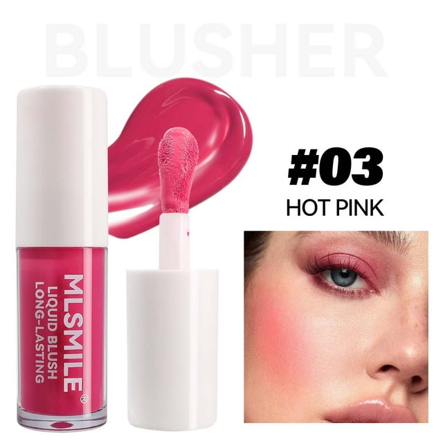 Dvkptbk Highlight blush Liquid Blush for and Cheeks Fine Shim Highlight Contours Moisturizing Color Developing Rouge Blush 4.5ml