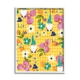 thumbnail image 4 of Stupell Industries Yellow Tartan Patterned Spring Gnomes Mushrooms Graphic Art White Framed Art Print Wall Art, Design by Laura Konyndyk, 4 of 5