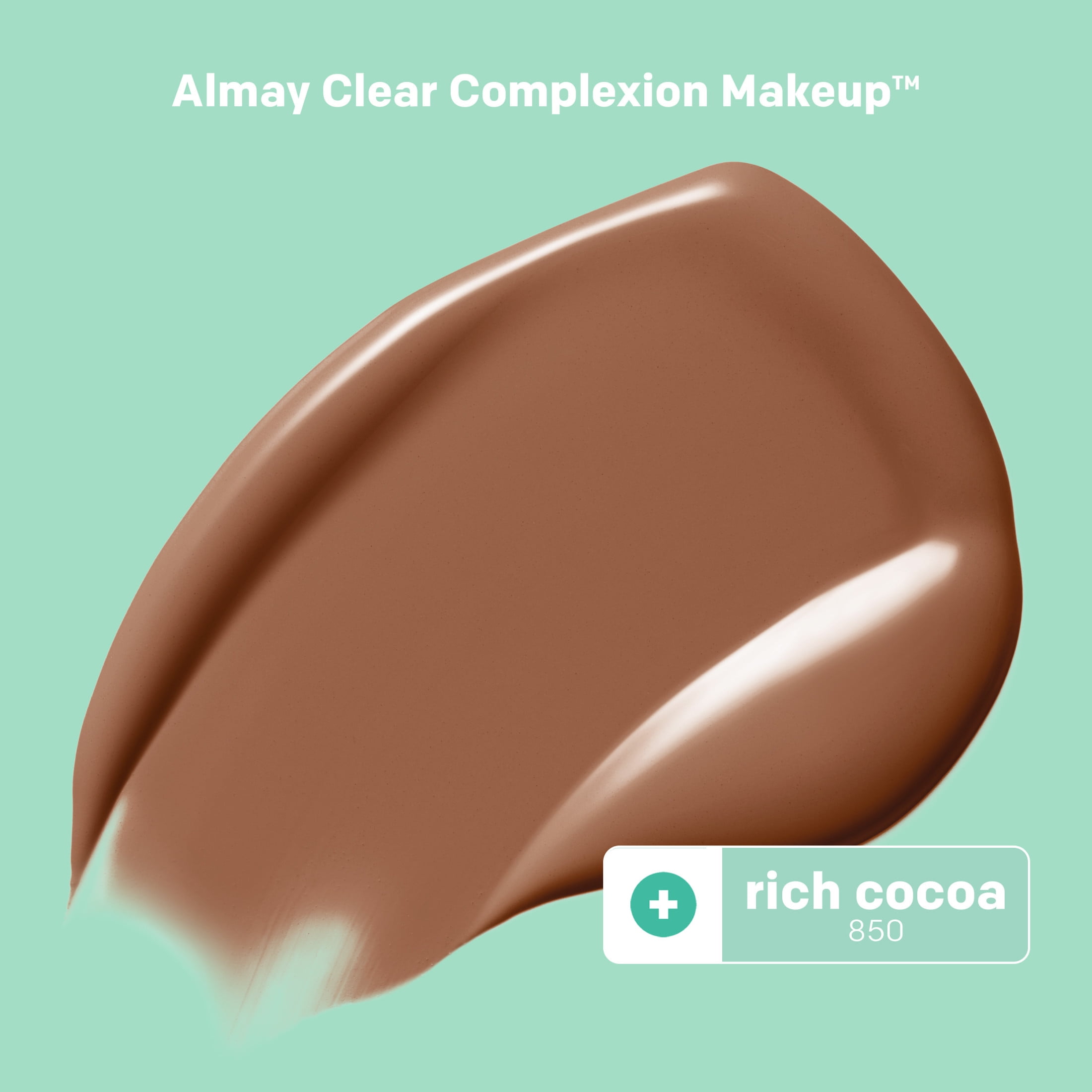 Almay Clear Complexion Foundation Makeup, Hypoallergenic, 850 Rich Cocoa, 1 fl oz