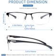 thumbnail image 2 of Gafas de lectura bifocales ZERPEET para hombre, parte superior transparente, bloqueo de luz azul, 2 of 7
