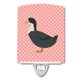thumbnail image 1 of "Treasures Blue Swedish Duck Pink Check Ceramic Night Light, 6x4, Multicolor" Caroline's Treasures BB7862CNL, 1 of 1