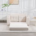 thumbnail image 3 of S-HOME Versatile Fold Out Floor Couch Bed Memory Foam Cushions With Side Pockets And Cup Holders For  Living Room And Bedroom Spaces
, Beige, 3 of 17