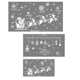 thumbnail image 2 of Calcomanía de ventana de Navidad Copo de nieve Reno Santa Elf Ornamento Calcomanía de vidrio reutilizable MFZFUKR CPB-SSW89-5, 2 of 5