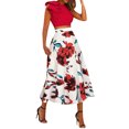 thumbnail image 1 of Traje de dos piezas informal de moda con cintura deportiva y estampado floral de verano para mujer Wmkox8yi  bvn643, 1 of 7
