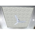 thumbnail image 4 of Dundee Deco's Modern Pearl White Floral Glue Up/Drop In Ceiling Panels, 2 ft. X 2 ft. (4 sq ft.) each, Pack of 50, 4 of 5