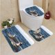 thumbnail image 1 of ABPHQTO Delfines oscuros Juego de alfombras de baño de 3 piezas Alfombra de baño Alfombra de contorno y tapa de inodoro, 1 of 2